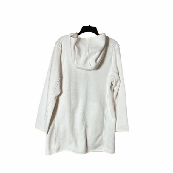 NWT Tommy Hilfiger Women’s Zip Up Hooded Cardigan, Gray or Off White Sz Lg - Picture 15 of 16